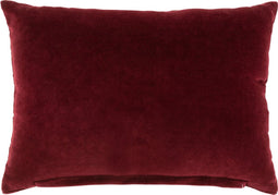 J-Line kussen spiegel rechthoek - katoen - rood/zilver