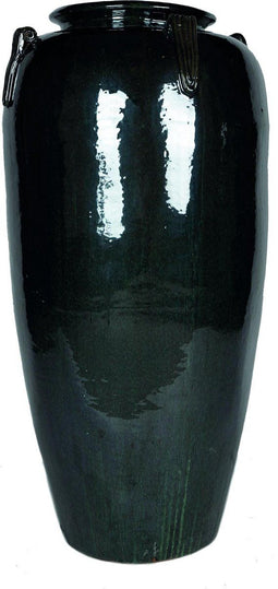 PTMD Izze Ronde Bloempot - H116xØ58 cm - Keramiek - Donkergroen