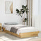 vidaXL - Bedframe - zonder - matras - 90x190 - cm - massief - hout - eiken