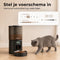 MYBOT P2 - Automatische Voerbak - 4L - 6 Maaltijden per Dag - RVS Voerbak - Zwart