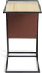 Lifa Living Magazine rek Manhattan - Tijdschriftenrek - Hout Veganistisch leer - Bruin - 35x45x63 (LxBxH)