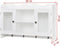vidaXL Wandschap - Wandplank - 2 deurtjes met glas - wit