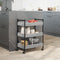 vidaXL - Keukentrolley - 50x30x70 - cm - bewerkt - hout - grijs - sonoma - eikenkleur