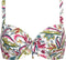 Cyell Wajang Floral - Bikinitop Voorgevormd met Beugel - Maat 38D - Wit/Paars/Groen