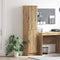 vidaXL - Highboard - Artisan - Eiken - 35x39x168 - cm - Gelaagd - Hout