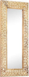 vidaXL - Spiegel - handgesneden - 110x50x2,6 - cm - massief - mangohout