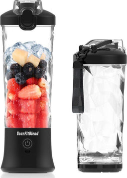 Yourfitblend - Draagbare Blender - 6 Mesjes - 4000mAh - 600ML - LED-verlichting - Portable