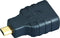 Gembird HDMI(F)-microHDMI(M) - Adapter - Vergulde contacten - Zwart