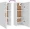 vidaXL - Wandkast - 35x34x90 - cm - bewerkt - hout - wit