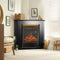 Juskys Elektrische Hoekhaard met Verwarming en Vlameffect - Zwart - 96x57x93 cm