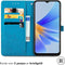 iMoshion Hoesje Geschikt voor Oppo A17 Hoesje Met Pasjeshouder - iMoshion Mandala Bookcase - Turquoise