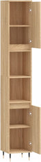 vidaXL - Badkamerkast - 30x30x190 - cm - bewerkt - hout - sonoma - eikenkleurig