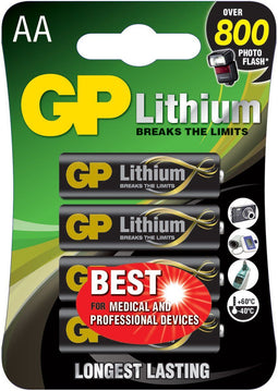 GP Primary Lithium AAA - Batterij - 40% lichter dan alkaline - (4 stuks)