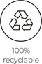 Capi Europe - Vaas taps rond Tube NL - 40x40 - Zwart - Opening Ø33 - Voor binnen en buiten - Levenslang garantie - Breukbestendig - 100% Recyclebaar - KBLT801