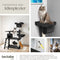 tectake® Kattenkrabpaal 141 cm - Krabpaal - Hangmat Grot Speeltouw Trap - Zwart
