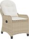 vidaXL - Ligbed - met - Kussen - Beige - Poly - Rattan
