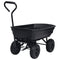 Tuinkiepwagen 300 kg 75 L zwart
