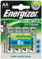 Energizer ENR Recharge Extreme 2300 AA - Batterijen Ni-MH 2300mAh - Zilver (4 stuks)
