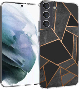 iMoshion Hoesje Geschikt voor Samsung Galaxy S22 Plus Hoesje Siliconen - iMoshion Design hoesje - Zwart / Black Graphic