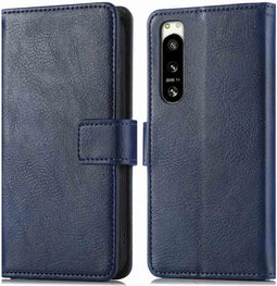 iMoshion Hoesje Geschikt voor Sony Xperia 5 IV Hoesje - iMoshion Luxe Bookcase - Donkerblauw