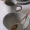 Dutch Rose Serenity Set 12 Delig Servies - Stoneware Handgemaakt - Grijs