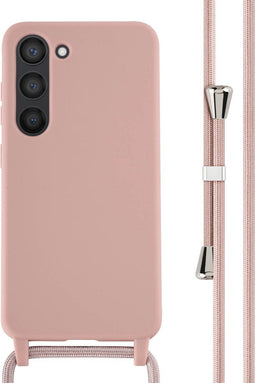 iMoshion Hoesje Geschikt voor Samsung Galaxy S23 Hoesje Met Koord - iMoshion Siliconen hoesje met koord - roze