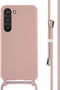 iMoshion Hoesje Geschikt voor Samsung Galaxy S23 Hoesje Met Koord - iMoshion Siliconen hoesje met koord - roze