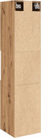vidaXL - Badkamerwandkast - 30x30x130cm - bewerkt - hout - artisanaal - eikenkleur