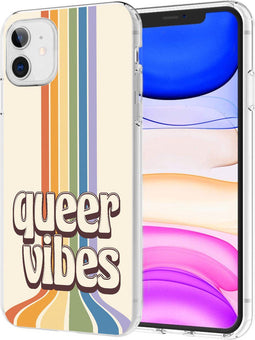imoshion Hoesje Geschikt voor iPhone 11 Hoesje Siliconen - imoshion Design hoesje - Meerkleurig / Queer Vibes