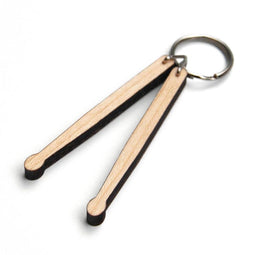 Berben Design Sleutelhanger Drumstok - Esdoorn - 6.5 x 1 x 0.6cm