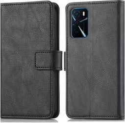 iMoshion Hoesje Geschikt voor Oppo A54s / A16s / A16 Hoesje Met Pasjeshouder - iMoshion Luxe Bookcase - Zwart