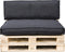 In The Mood Collection Mick Palletkussens - L120 x B80/40 x H12 cm - Zwart
