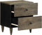 vidaXL - Nachtkastje - 40x33x46 - cm - massief - mangohout - lichtgrijs
