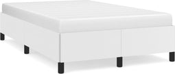 vidaXL - Bedframe - zonder - matras - 120x190 - cm - kunstleer - wit