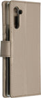 Accezz Hoesje Geschikt voor Samsung Galaxy Note 10 Hoesje Met Pasjeshouder - Accezz Wallet Softcase Bookcase - goud