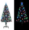 vidaXL - Kerstboom - met - LED - en - standaard - 120 - cm - glasvezel