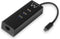 Ewent EW1141 - 3-Port USB Hub - USB 3.2 Gen1 5 Gbps met Gigabit Ethernet - Zwart