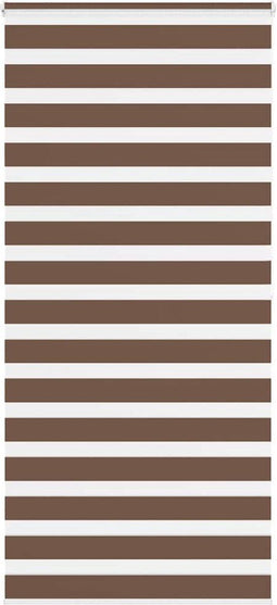 vidaXL - Zebra - rolgordijn - 115x200 - cm - stofbreedte - 110,9cm - polyester - bruin