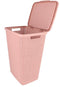 Curver Wasmand Met Deksel Jute-Look 58L Roze