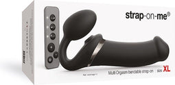 Strap-On-Me - Strap-on Multi Orgasm Remote Controlled 3 Motors Black S