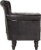 vidaXL Fauteuil echt geitenleer zwart