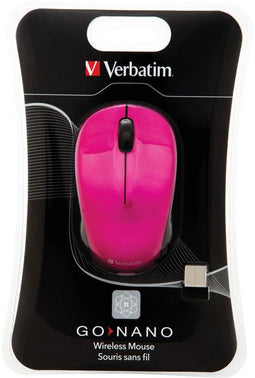 Verbatim GO NANO - Draadloze muis - 1.600dpi - Roze