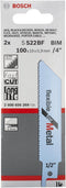 Bosch 2 608 656 269 - Reciprozaagblad S 522 BF - BIM voor dik staal (3-8 mm) - 100 mm lengte