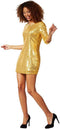 Dressforfun Paillettenjurk - Verkleedkleding - Lange mouwen - Goud XL