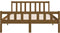 vidaXL - Bedframe - massief - hout - honingbruin - 135x190 - cm