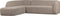 BePureHome Sloping Hoekbank Links - Chenille - Naturel - 77x274x225