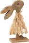 J-Line figuur Lapin Robe Sur Socle Droite - hout - naturel