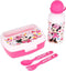 Kinderservies Minnie Mouse Lucky Plastic Roze Kinderen (21 x 18 x 7 cm) (4 Onderdelen)
