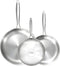 HI NATURE™ Koekenpannenset - 3-Delig - RVS - Ø 20/24/28 cm - Anti-aanbaklaag - Inductie & Alle Warmtebronnen (set van 3)