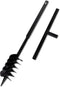 vidaXL - Grondboor - met - handvat - 120 - mm - en - verlengstukken - 9 - m